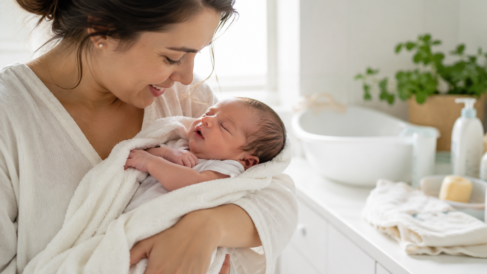 Guia completo para o primeiro banho do bebê