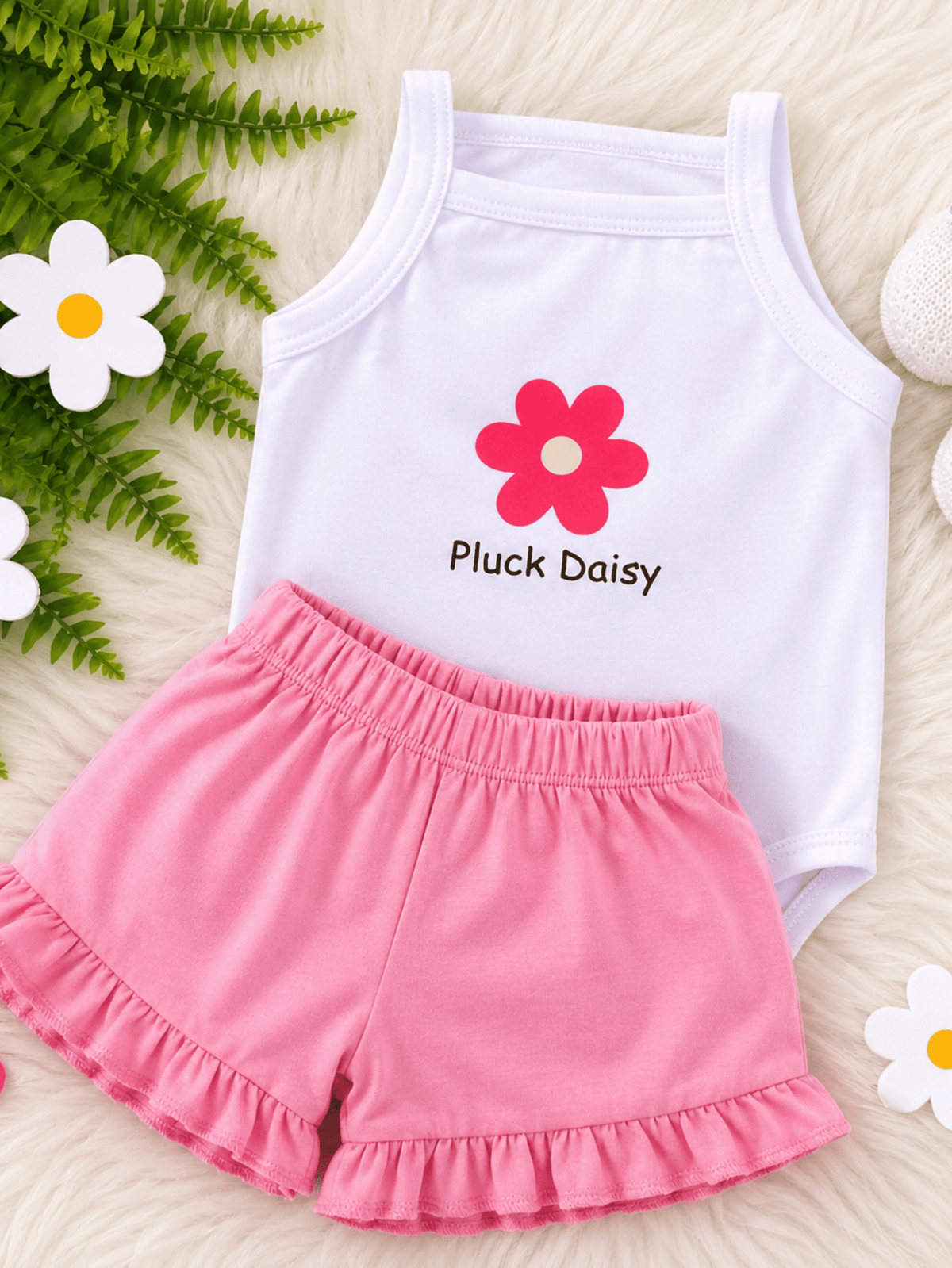 Conjunto Infantil Bebê Menina Floral com Short Babadinho Rosa