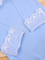 Body Bebê Menina Manga Longa com Gola Rendada Delicado 100% Algodão