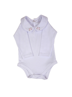 Body Infantil Menina 100 Algodão – Gola Bordada – RN ao G