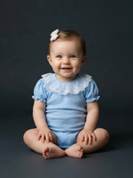 Body Infantil para Bebê Menina Gola Rendada Algodão Premium