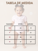 Body Bebê Menina 100% Algodão Gola Rendada Manga Curta RN ao G