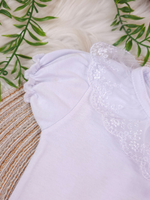 Body Infantil Menina 100 Algodão – Gola Rendada