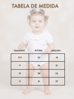 Body Infantil Menina 100 Algodão – Gola Rendada