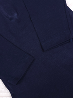 Body Bebê Menina Marinho com Gola Cereja Delicado Manga Longa 100% Algodão