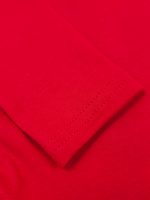 Body Infantil Bebê Menina Vermelho com Gola Cereja Manga Longa 100% Algodão