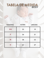 Kit Saida Maternidade Bebê Macacão em Tricotil e Body Bordado Algodão