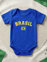 Body Infantil Bebê Brasil Menino E Menina Em Algodão Premium