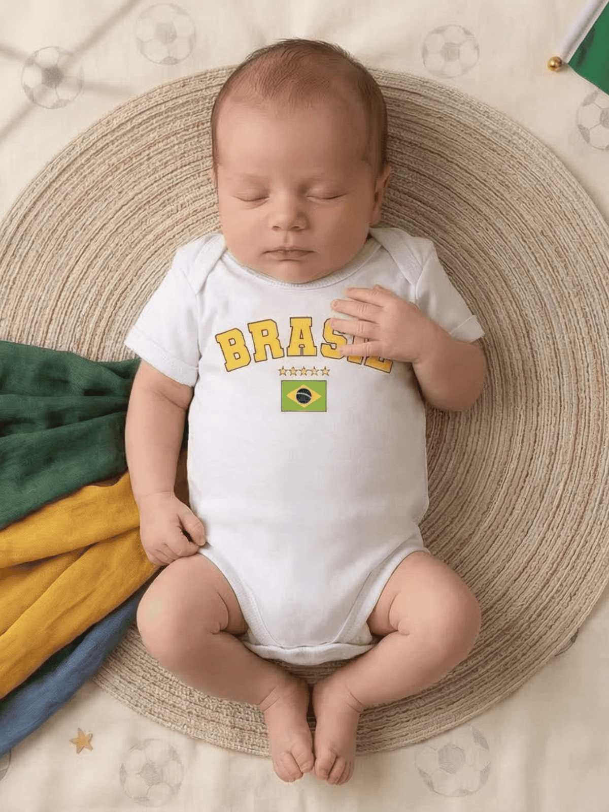 Body Infantil Bebê Brasil Menino E Menina Em Algodão Premium