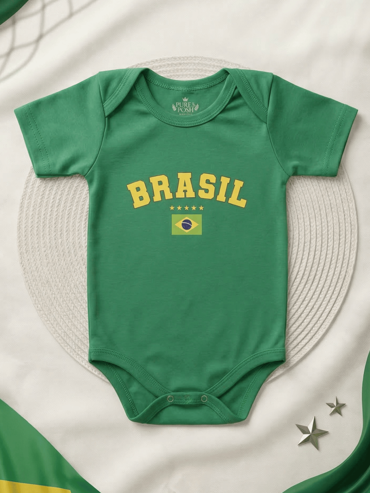 Body Infantil Bebê Brasil Menino E Menina Em Algodão Premium