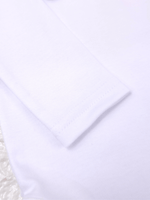 Body Bebê Menina Branco com Gola Cereja Delicado Manga Longa 100% Algodão