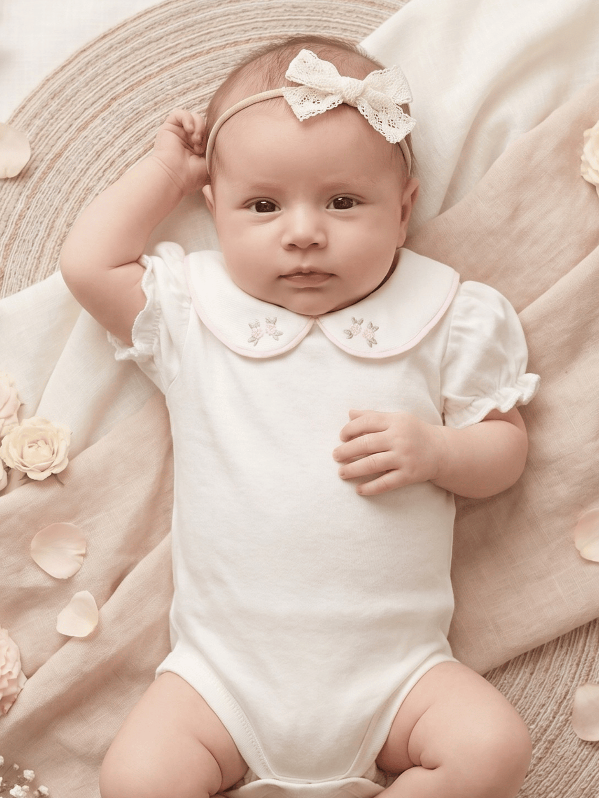 Kit 2 Body Bebê Menina Verão Manga Bufante Bordado Rococó