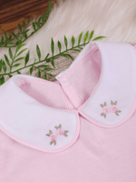 Kit 2 Body Bebê Menina Verão Manga Bufante Bordado Rococó