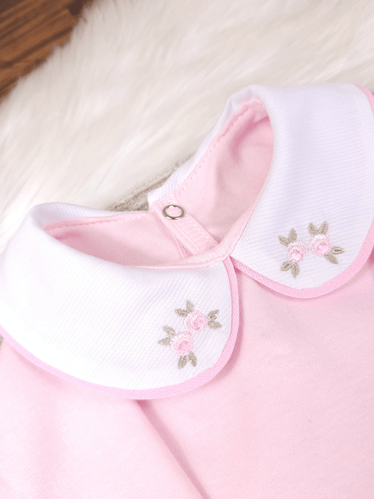 Kit 2 Body para Saída de Maternidade Menina Bordado Rococó