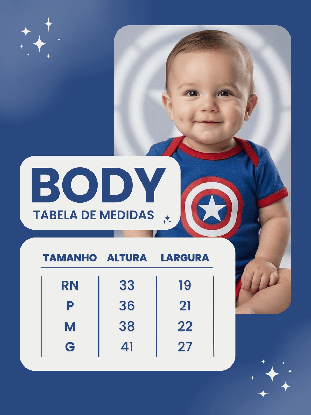 Body Bebê Menino Capitão América Fantasia Mesversário 100% Algodão