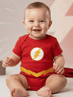 Body Bebê Menino Flash Mesversário Fantasia Estampado 100% Algodão