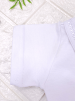 Body Bebê Menino Branco com Gola Polo Trigal Branco Manga Curta 100% Algodão