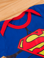 Body Bebê Menino Mesversario Superman Fantasia Temática 100% Algodão