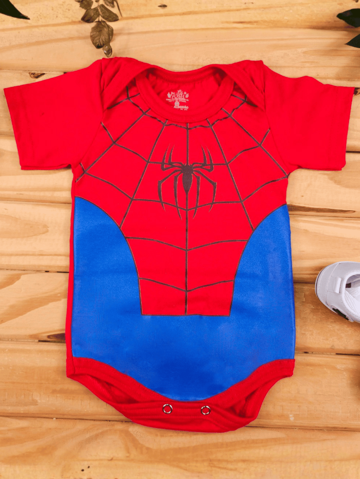 Body Bebê Homem-aranha Fantasia Menino Mesversário Algodão