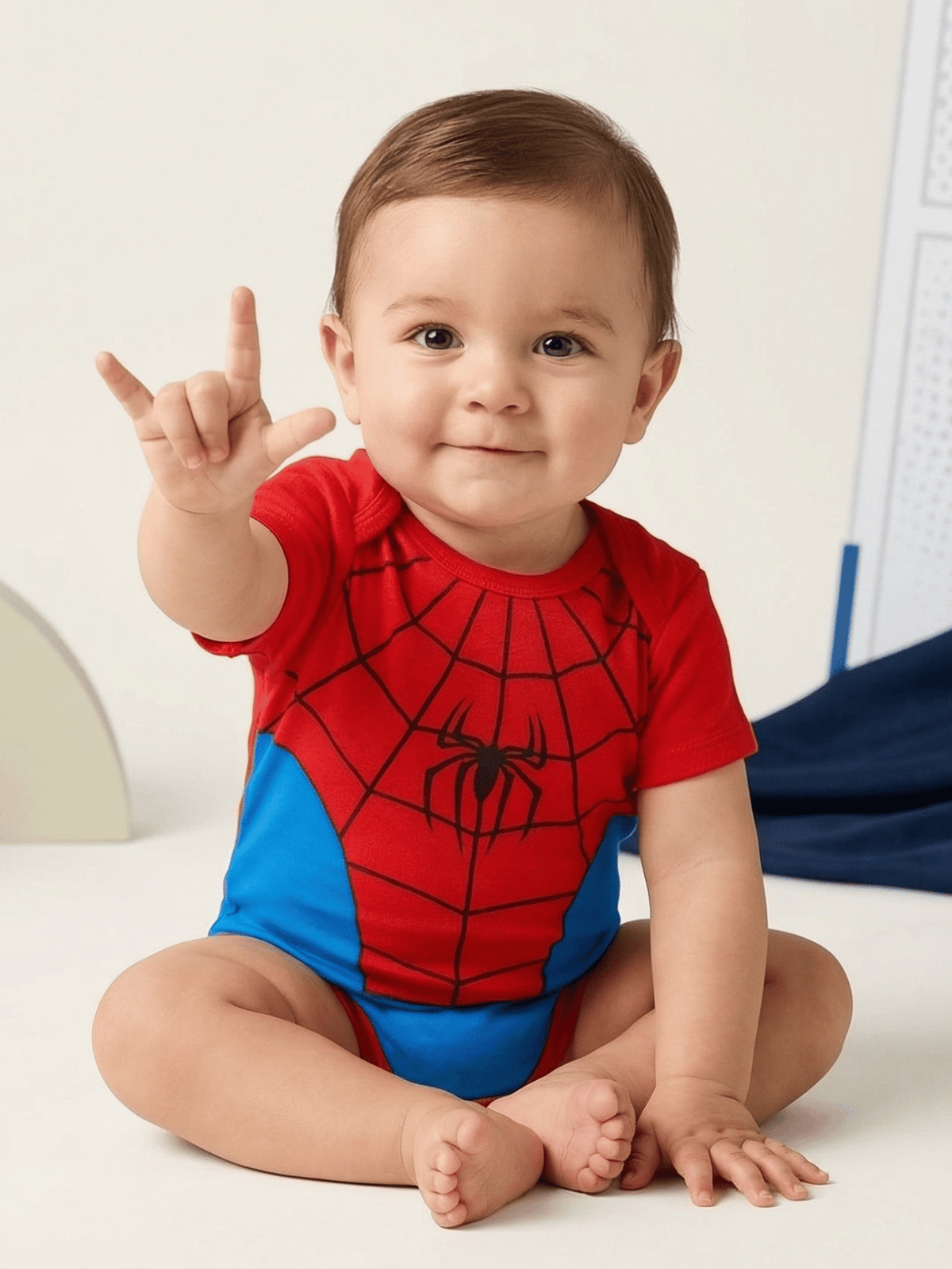 Body Bebê Homem-aranha Fantasia Menino Mesversário Algodão