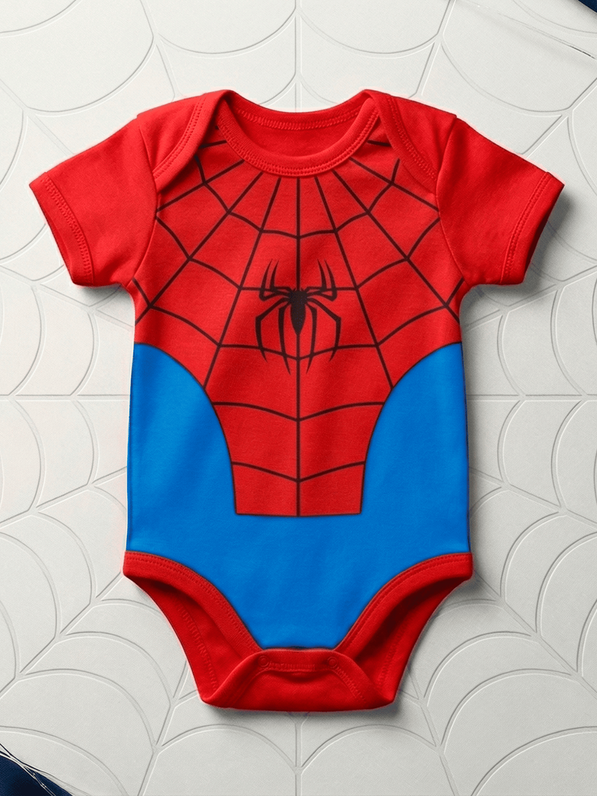 Body Bebê Homem-aranha Fantasia Menino Mesversário Algodão