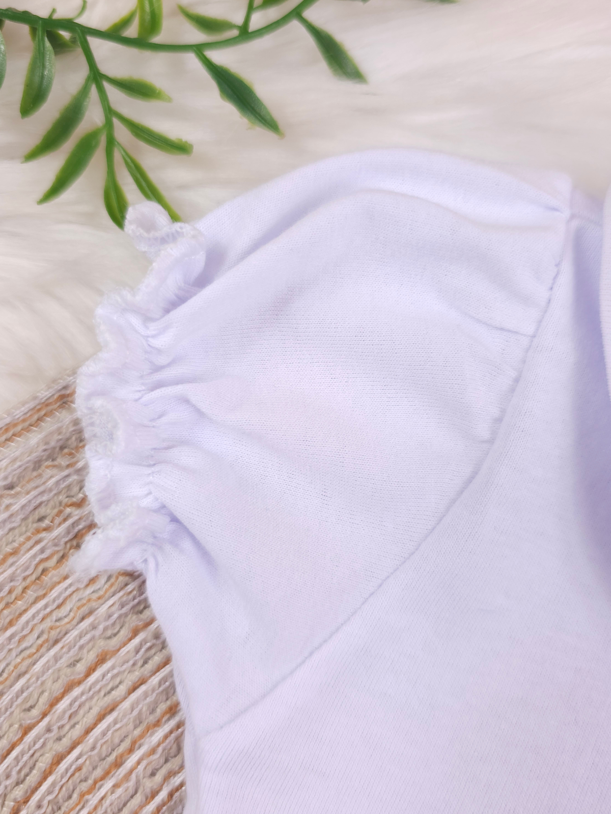 Body Menina para Maternidade – 100% Algodão – Gola Bordada