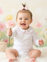 Body Infantil Menina 100 Algodão – Gola Bordada – RN ao G