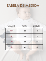 Body Algodão Menino – Gola Bordada, Punho Bordado – Tamanhos RN a G