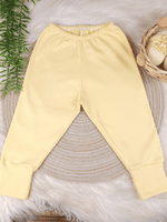 Calça Mijão Bebê Off-White 100% Algodão com Cós Elástico Confortável do RN a G