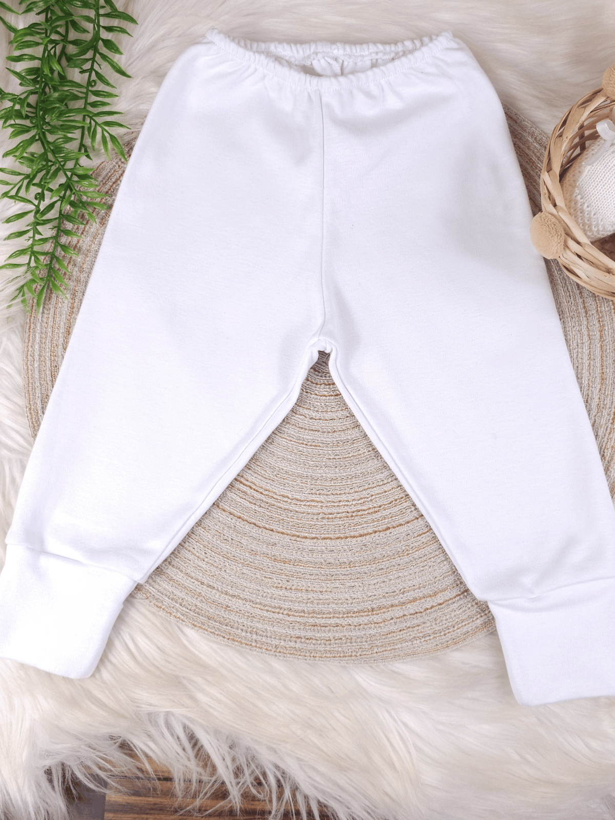 Calça Mijão Bebê 100% Algodão com Cós Elástico Confortável do RN a G