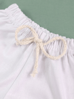 Conjunto Bebê Menino Verão Camiseta Algodão 100% + Short Linho Pistache/Branco (0-4)