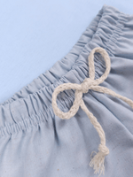 Conjunto Bebê Menino Verão Camiseta Algodão 100% + Short Linho Azul Bebê/Azul (0-4)