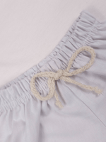 Conjunto Bebê Menino Verão Camiseta Algodão 100% + Short Linho Off-White/Branco (0-4)