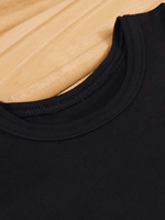 Conjunto Bebê Menino Verão Camiseta Algodão 100% + Short Linho Preto/Off-White(0-4)