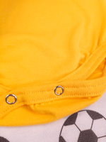 Conjunto Roupa Infantil Menina Body Brasil Amarelo e Short Babadinho Bebê