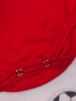 Conjunto Bebê Menina Brasil Body Vermelho Com Short Babadinho Amarelo 100% Algodão