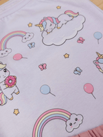 Conjunto Bebê Menina Body Alcinha Unicórnio e Short Linho