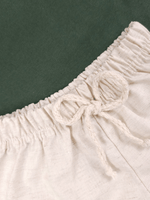 Conjunto Bebê Menino Verão Camiseta Algodão 100% + Short Linho Verde Militar/Off-White (0-4)