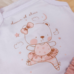 Conjunto Infantil Bebê Menina Floral com Short em Linho Rosa
