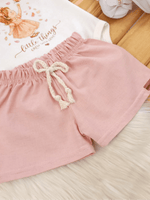 Conjunto Bebê Menina Outono Body Alcinha e Short Linho