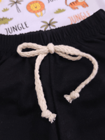 Conjunto Infantil Bebê Menino Body Estampado Selva e Short de Malha