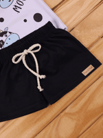 Conjunto Bebê Menino Body Regata Vaquinha com Short de Malha 100% Algodão