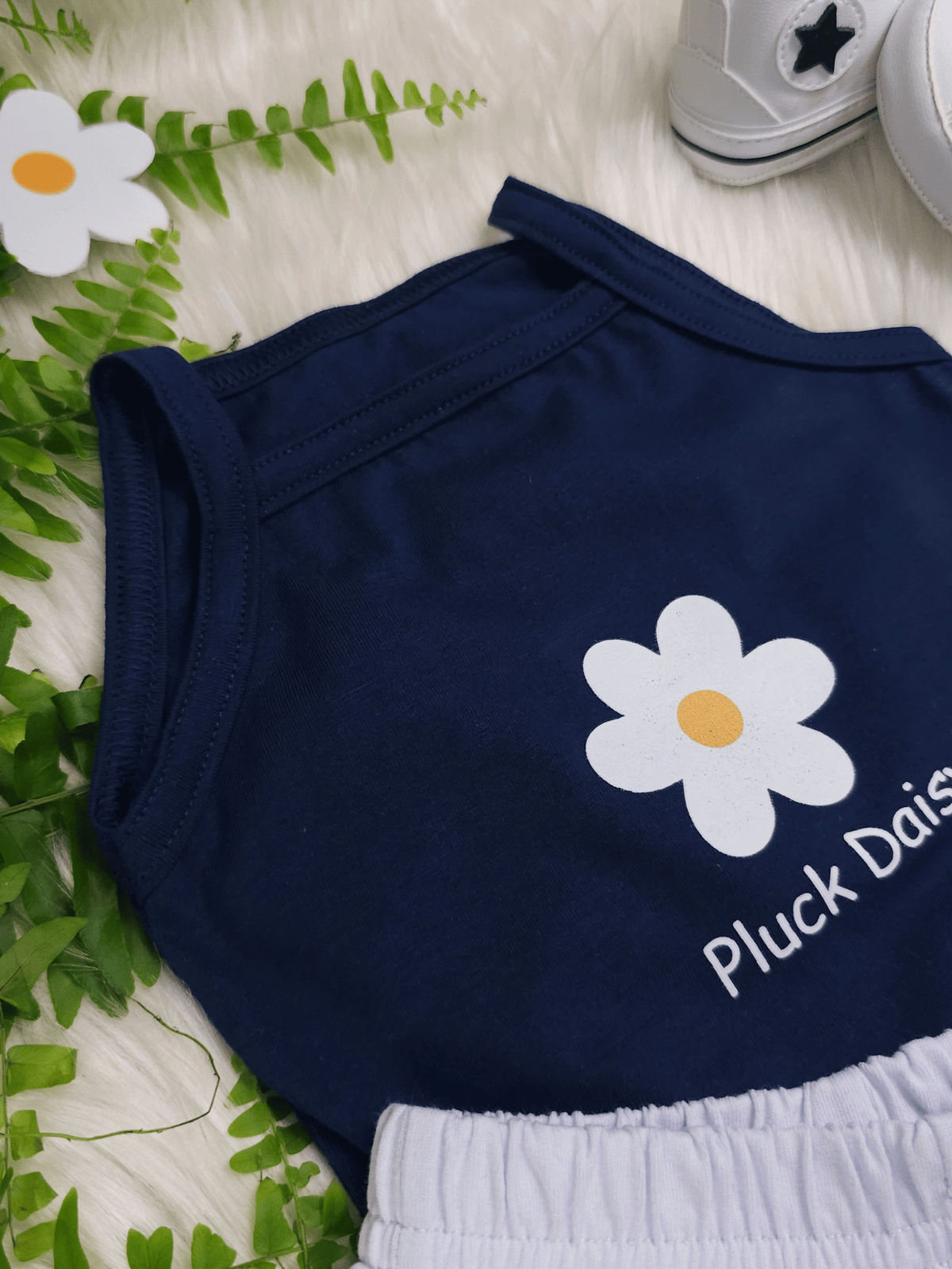 Conjunto Infantil Bebê Menina Floral com Short Babadinho Branco