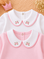 Kit 2 Body Menina para Saída de Maternidade Bordado Rococó