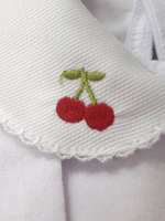 Kit 2 Bodies Bebê Menina Saída de Maternidade Bordado Cereja