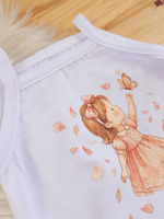 Conjunto Bebê Menina Outono Body Alcinha e Short Linho