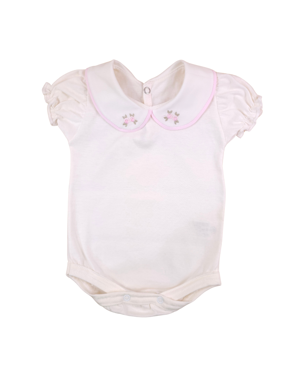 Body Menina para Maternidade – 100% Algodão – Gola Bordada