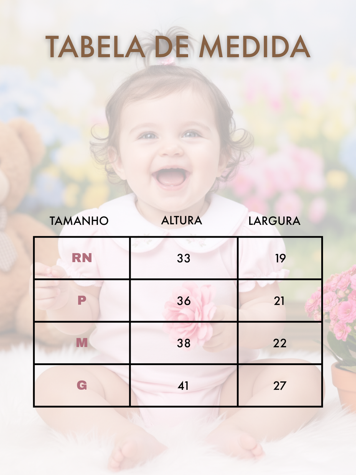 Body Bebê Menina 100% Algodão com Gola Rococó Bordada RN ao G