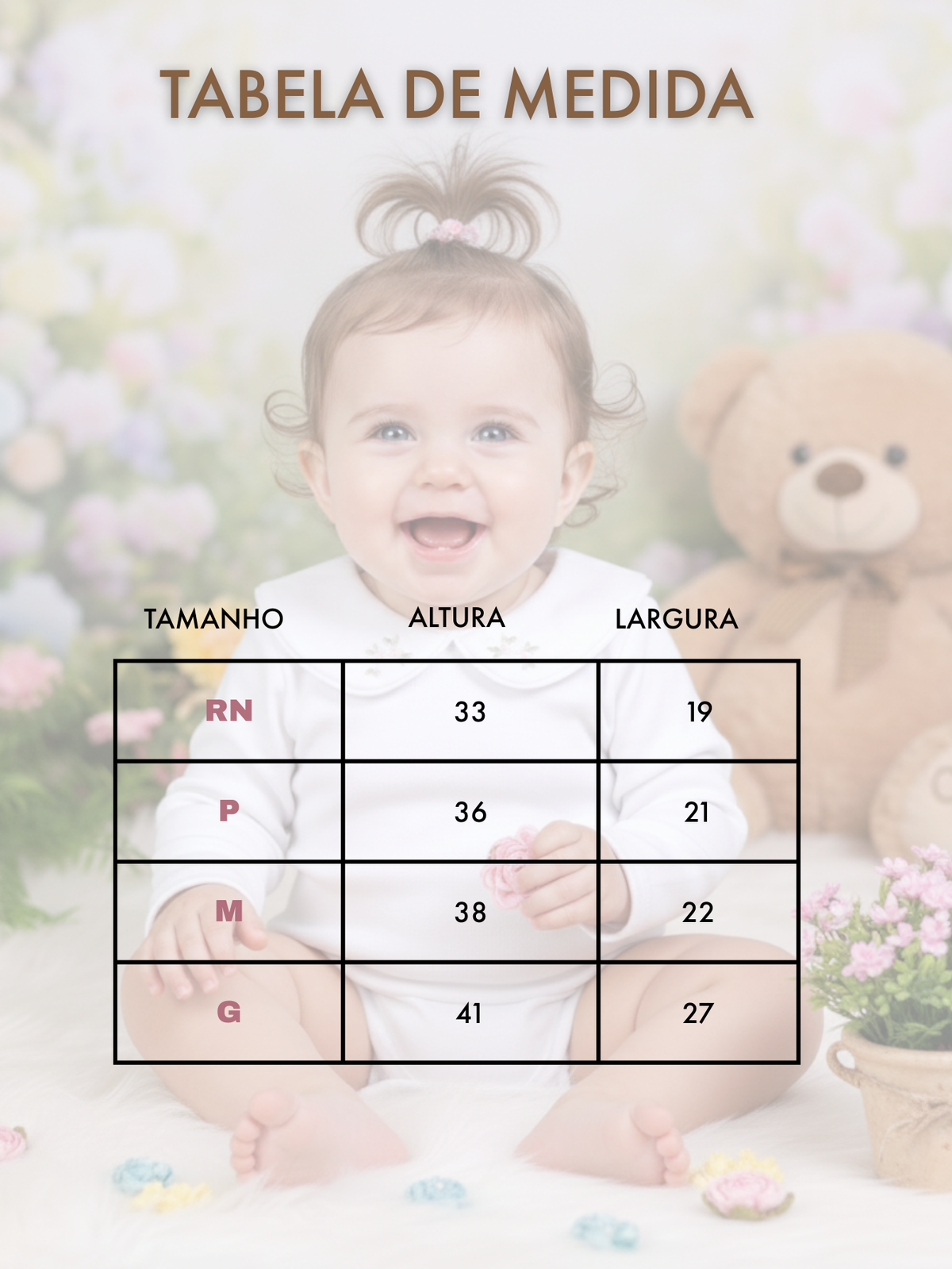 Body Infantil Menina 100 Algodão – Gola Bordada – RN ao G