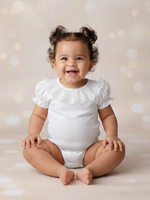 Body Infantil Menina 100 Algodão – Gola Rendada